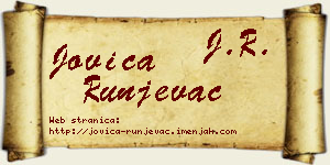 Jovica Runjevac vizit kartica